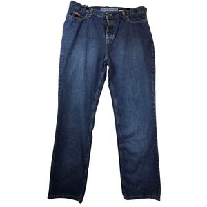 Y2K Eddie Bauer‎ Button Fly Womens Jeans 16 Tall 16T Straight Festival Western